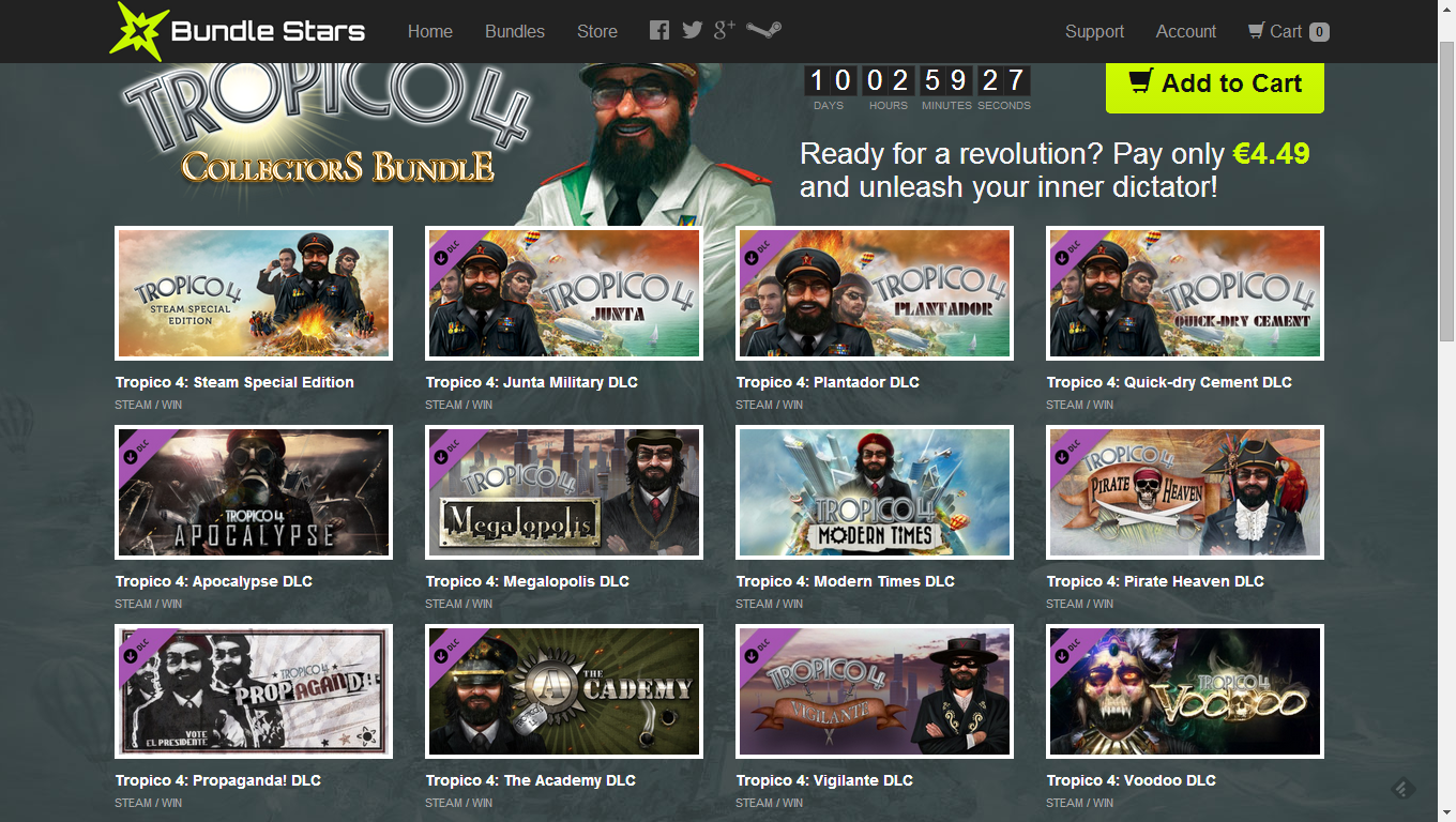 Tropico 4: Collector's Bundle da Bundle Stars