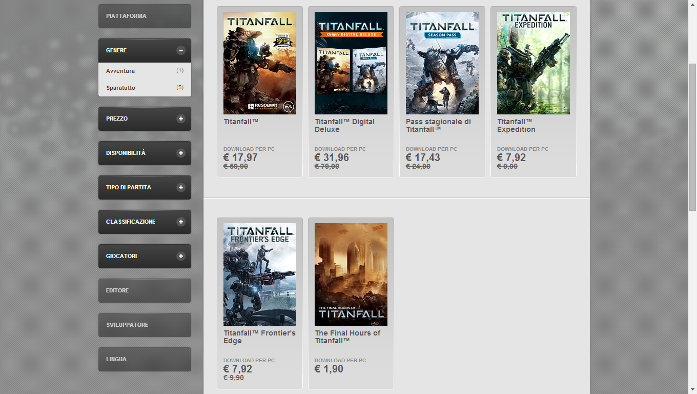 Titanfall scontato su Origin