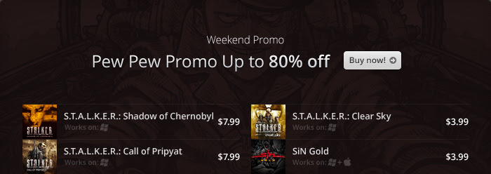 Pew Pew Promo da @GOGcom