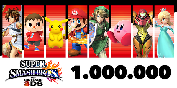 Super Smash Bros 3DS vende 1 milione di copie