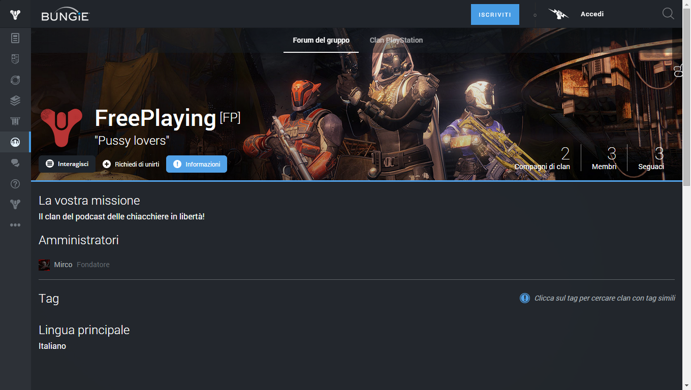 Il clan Destiny di Freeeeeplaying